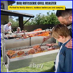 132 LBS BBQ Rotisserie Grill Roaster Charcoal Spit Hog Roast Machine 40W 60KG