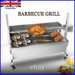 132 lbs 28W Stainless Steel Grill BBQ Hog Lamb Charcoal Spit Roaster Rotisserie
