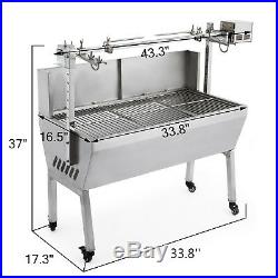 18W 132 Lbs Spit Hog Roaster BBQ Rotisserie Grill Roast Barbecue CookOut NEW