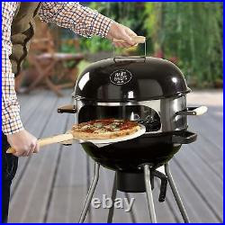 18 Pizza Kettle Barbecue BBQ Grill Outdoor Charcoal Cooking Portable Round