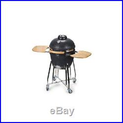 22 Inch Charcoal Ceramic Kamado Style Kettle Grill Egg BBQ in Grey with eiqeggxl