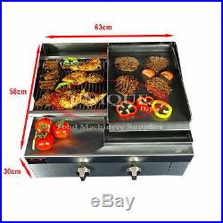 2 Burner Gas Charcoal Bbq Grill / Char-grill Heavy Duty For Commercial Use