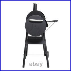 2 Burners 45'' Barbecue Charcoal Grill BBQ Stove Patio with Offset Smoker Wheels