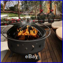 3In1 Outdoor Metal Fire Pit Chimenea Brazier BBQ Heater Ice Pit For Garden Patio