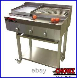 3 Burner Gas Charcoal Bbq Grill / Char-grill Heavy Duty For Commercial Use
