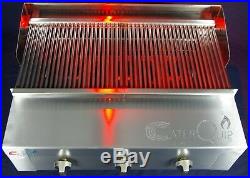 3 Burner Gas Charcoal Char Grill Bbq Heavy Duty For Commercial Use