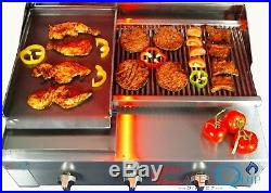 3 Burner Gas Charcoal Char Grill Bbq Heavy Duty For Commercial Use