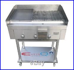 3 Burner Gas Charcoal Peri Peri Char Grill Bbq Heavy Duty For Commercial Use