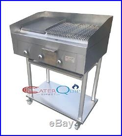 3 Burner Gas Charcoal Peri Peri Char Grill Bbq Heavy Duty For Commercial Use