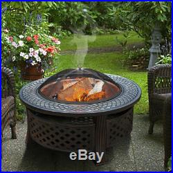 3 in 1 BBQ Barbecue Garden Grill Fireplace Outdoor Yard Charcoal Cooking Camping