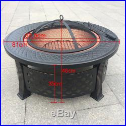 3 in 1 BBQ Barbecue Garden Grill Fireplace Outdoor Yard Charcoal Cooking Camping