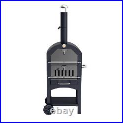 3 in 1 Pizza Oven Charcoal BBQ Grill Smoker Portable Barbecue Outdoor Camping