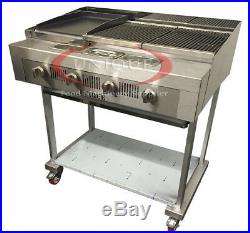 4 Burner Gas Charcoal Bbq Grill / Char-grill Heavy Duty For Commercial Use 440