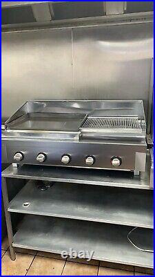 4 Burner Gas Charcoal Bbq Grill / Smash Burger Grill Heavy Duty Commercial Use