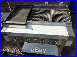 4 Burner Gas Charcoal Char Grill BBQ Self Standing with Hotplate SS440HPG2