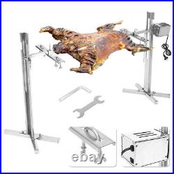 55'' Large Grill Rotisserie Spit Roaster Rod Charcoal BBQ Pig Chicken 15W Home