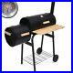 56510_Smoker_Charcoal_BBQ_Barbecue_Grill_Smoking_Barrel_Trolley_Garden_BBQ_Grill_01_unh