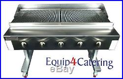 5 Burner Gas Charcoal Char Grill Bbq Heavy Duty For Commercial Use (on Stand)