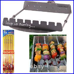 7 Skewer Rotating Rotisserie Set for 22 Round Weber Kettle BBQ Charcoal Grill