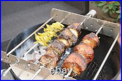 7 Skewer Rotating Rotisserie Set for 22 Round Weber Kettle BBQ Charcoal Grill