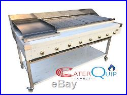 8 Burner Gas Charcoal Char Grill Bbq Heavy Duty For Commercial Use