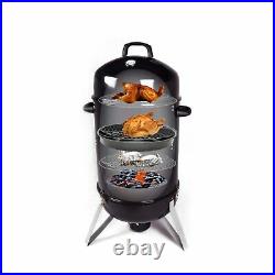 ALEKO Outdoor 2-in-1 Portable Vertical Charcoal BBQ Smoker Grill