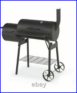 Aldi Smoker BBQ Gardenline Barbeque Grill Barrel CHARCOAL 2 COMPARTMENTS