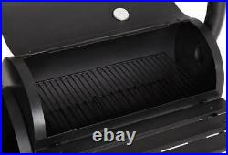 American wood Smoker BBQ Barbecue Oil Drum on Wheels Grill Charcoal Smoker