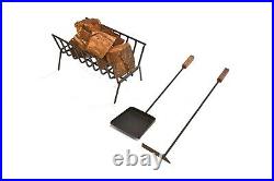 Argentine Iron Set Asado Parrilla Argentina Brazier + BBQ Fireplace Tools