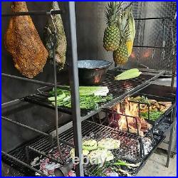 Asado Outdoor Grill and Cooking Frame with Griddle/Plancha, Fire Basket & More