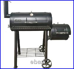 Azuma Bandit Barrel BBQ Charcoal Grill Wood Smoker Firebox Black Steel Barbecue