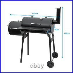 BBQ Barbecue Wheel Grills Movetable Party Outdoor Camping Garden Smoke Charcoal