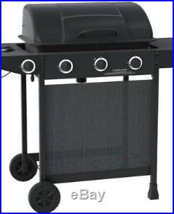 BBQ Gas 3 Side Burner Barbecue Charcoal Party Grill Cooking Garden Outdoor Patio