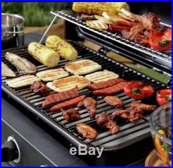 BBQ Gas 4 Side Burner Barbecues Charcoal Party Grill Cooking Garden Outdoor