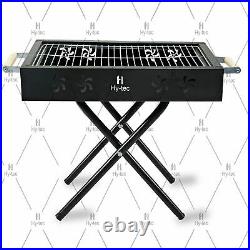 BBQ Gourmet Charcoal Grill Barbeque with 6 Skewers Stellar Black