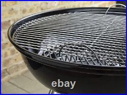 BBQ Grill with Lid Cover, Stand & Wheels, Charcoal Grill, Freestanding Outdoor