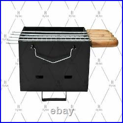 BBQ Instant Lite Charcoal Grill Barbeque with 5 Skewers Stellar Black