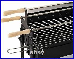 BBQ Rotisserie Barbecue Charcoal Trolley Outdoor Garden Cooking Grill Outsunny