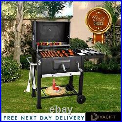 BBQ Trolley XL Barbecue BBQ Grill Trolly Portable Patio Outdoor Smoker NEW