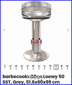 Barbecook Loewy 50 SST Barbecue Charcoal Grill Quick Start Easy Clean BBQ Barrel
