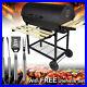 Barbecue_BBQ_Charcoal_Grill_Cooking_Stove_Trolley_Wooden_Table_Smoker_Utensils_01_kku