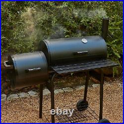 Barrel Smoker Barbecue BBQ Outdoor Charcoal Portable Grill Garden Drum