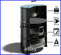 Batavia BBQ Smoker Grill Slow Cooker Fire Pit Place Charcoal Wood Large Garden