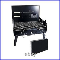 Bbq Black Steel Grill Folding Portable Outdoor Grill Food Barbeque
