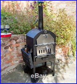 Bbq Firebox Pizza Oven Outdoor Charcoal Smoker Wood Burner Grill Portable Cooker