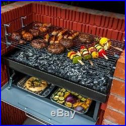 Bbq Grill Brick Outdoor Barbecue Stainless Portable Smoker Charcoal Grilling Set