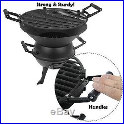 Benross Garden Patio Outdoor Camping Charcoal Cast Iron BBQ Barbecues Pit Grill