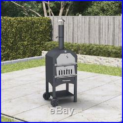 BillyOh Smoker BBQ Outdoor Pizza Oven Charcoal Grill Barbecue Black 50x156x37cm