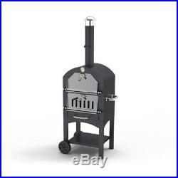 BillyOh Smoker BBQ Outdoor Pizza Oven Charcoal Grill Barbecue Black 50x156x37cm