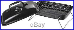 Black Portable Table & Floor Compact 13.5'' Charcoal Barbecue BBQ Outdoor Grill